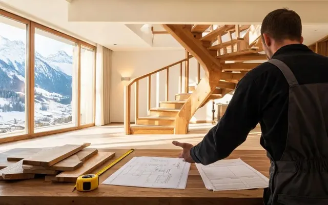 Prix d'un escalier sur mesure à Sion en 2026 — fourchettes par type de volée