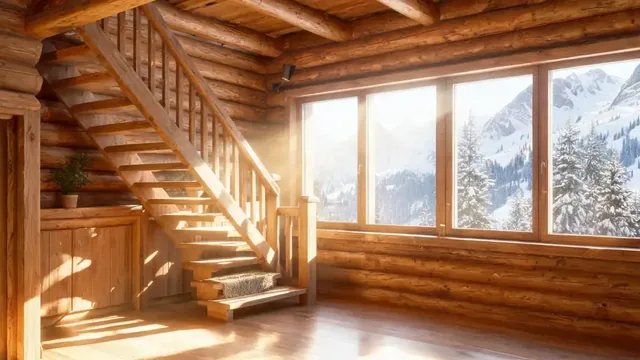 Escalier pour résidence secondaire en Valais